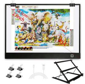 Welzk 784110112470 Diamond Painting Light Board A3 With Large Metal Stand L 18.5 W 13