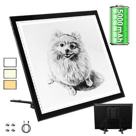 A3l-04-01 Welzk 5000mah Rechargeable Light Board 16.6 X 12.6 In Adjustable