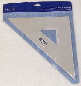 96408-45bk Westcott New Sealed Stadler Mars Professional Triangle 8 Inch 45/90degree Clear Bevel Cut