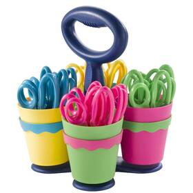 Westcott B001pmg7ao School Scissor Caddy And 5-inch Blunt Safety Scissors For Kids Back To
