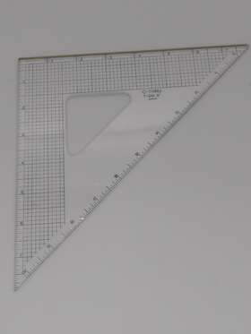Westcott T-6m 45/45/90 Cutting Triangle 8 Inch With Two Beveled Edges And One Steel Edge