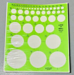 T-831 Westcott Vintage C-thru Large And Small Circles Template Brand New Usa