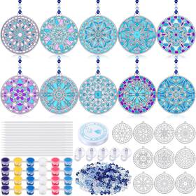 B0d8kd8qk9 Winnerwhy 30 Sets Winter Snowflake Suncatcher Window Art Kits Diy Craft Kids