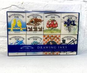 1090093 Winsor & Newton And Drawing Inks 14ml Set Of 8 Colors - The Henry Collection