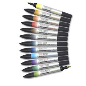 B089cm1qc6 Winsor & Newton And Promarker Watercolor Marker Set 12 Count Landscape