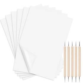 Jw0270 Winterworm 100 Pcs Carbon Transfer Paper With 5 Embossing Styluses Tools 11.7 X 8.3