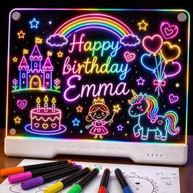 65039 Wonovate Led Drawing Board For Kids 7 Lights And 10 Modes - Dimming Levels Min 3 Lum
