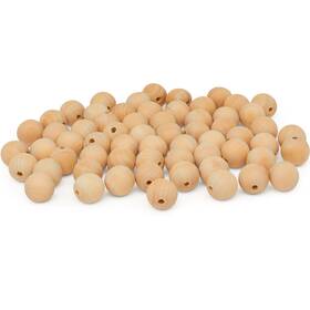 Eb-bdb-1-316-p50 Woodpeckers Unfinished Wooden Ball Beads 1 Inch Diameter 3/16 Hole