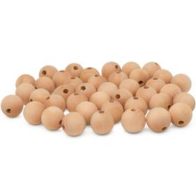 Eb-bdb-112-38-p12 Woodpeckers Unfinished Wooden Ball Beads 1-1/2 Inch Diameter 3/8 Hole