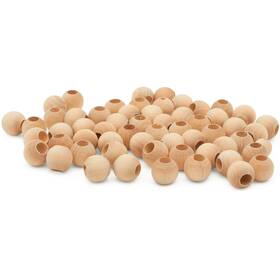 Eb-bdb-34-38-p100 Woodpeckers Unfinished Wooden Ball Beads 3/4 Inch Diameter 3/8 Hole