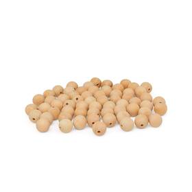 Eb-bdb-78-38-p50 Woodpeckers Unfinished Wooden Ball Beads 7/8 Inch Diameter 3/8 Hole