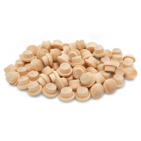 Mf-plgmb-14-p50 Woodpeckers Wood Hole Plugs 1/4 Inch Maple Button Top For Screw Holes