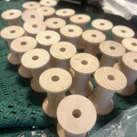 Mf-splhg-11516-p100 Woodpeckers 25 Hourglass Wood Spools 2 X 1-3/8 Inch Unfinished For Crafts