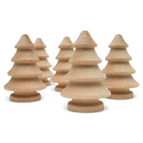 Mf-wttre-2-p10 Woodpeckers Mini Wooden Christmas Tree 2 Inch Peg People And Small World Play