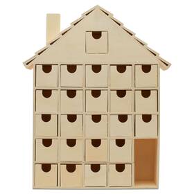 Smf-cahc-14 Woodpeckers Wooden Advent Calendar House 14x12 Inch Diy Fillable Drawers
