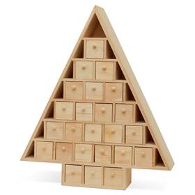 Smf-catc-10 Woodpeckers Wooden Advent Calendar 15x13 Inch Diy Preassembled Empty Drawers