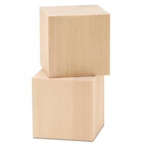Smf-cub-6 Woodpeckers Unfinished Wooden Block 6 Inch Cube Large Home Decor