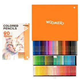 W-cp01-9001 Woomer Colored Pencils 90 Colors 3.8mm Soft Core Smooth As Cream Lightfas