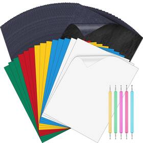 Wsm-us078 Wowoss 115pcs Transfer Paper 15pcs Tracing For Sewing 100pcs Black Gr