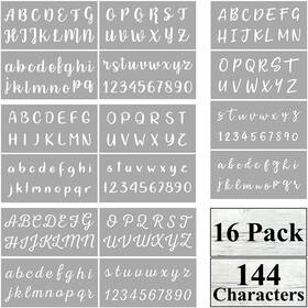Xangey 713838522117 Alphabet Letter Stencils For Painting - 16 Pack Number Stencil Templat