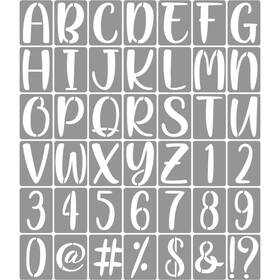 X161.2 Xangey 12 Inch Letter Stencils For Painting - 42 Pack Alphabet Number Templat