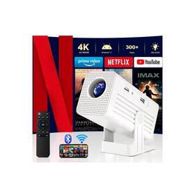 Xenponad 717382548746 Smart Projector With Apps 4k Supported Mini Wifi And Bluetoo