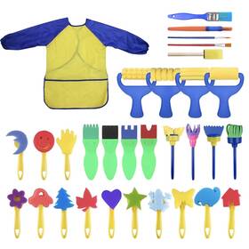 B07dwyq53f Yallfairy Washable Paint Brushes Set Toddler Kids Early Learning Finger Painting