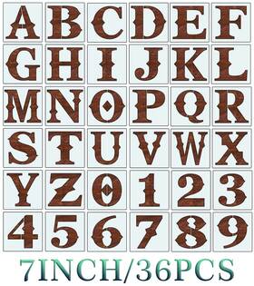 B09mcksnn3 Yamcyh 7 Inch Letter Stencils For Painting - Alphabet Art Wood Wall Signs