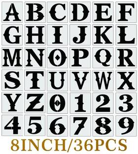 B09mclgvbg Yamcyh 8 Inch Letter Stencils For Painting Letters On Wood 36pcs Large Alphabet Stencil