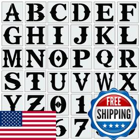 B0c18g2s4p Yamcyh 12 Inch Letter Stencils For Painting On Wood Large Stencil Letters