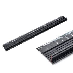 2022123111 Yancaiyunl Aluminium Raised Grip Cutting Ruler - 30cm Metal Safety For Length Meas