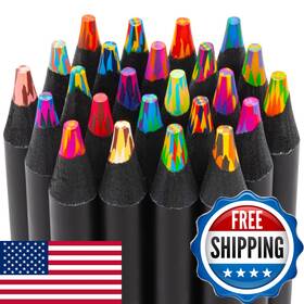 B0fkh4v8mx Yangmei Stocking Stuffers Art Supplies 24 Rainbow Colored Pencils Teen Girl