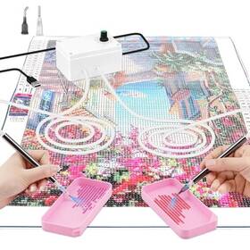 Yjxhd004 Yck-direct Alvian Electric Diamond Art Pen Set With 2 Wax-free Pens Dual Storage Trays &