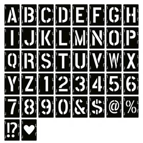 B0cqp5j34p Yeajon 20 Inch Letter And Number Stencils Kit - 42 Pcs Reusable Alphabet Templates For