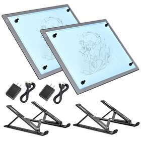Yescom 11ldb002-19in.v2x2 A3 Led Light Pad For Diamond Painting Tracing Box Artist Usb Power 2 Pack