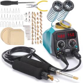 939d-vii Yihua Pyrography Tool Wood Burning Pen Kit Station 2-in-1 Solid-po Inch