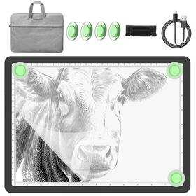 Hk0311-002 Yingwond 9000lux A4 Rechargeable Tracing Light Box With Padded Case Wireless Diamond A