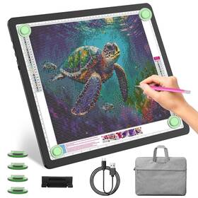 Hk0311-004 Yingwond A3 Rechargeable Light Pad With Carry Bag Diamond Art Board Built-in 400