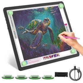 Kbb-d60-001 Yingwond Rechargeable A3 Light Pad For Diamond Painting With 4000mah Battery Side Phys