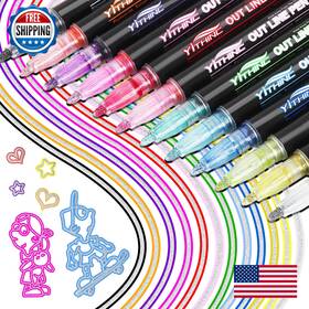 B07zf9j4my Yithinc Outline Shimmer Markers Tween Teen Girl Gifts Trendy Stuff 12 Glitter Metallic