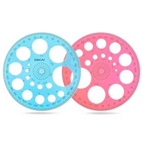 640316 Ymapinc 1 Ilctpvnei 2pcs Circle Template For Drawing Plastic Stencil Geometric Ruler