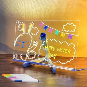 Yooyee 749799944088 Acrylic Dry Erase Board With Light Up Stand As A G