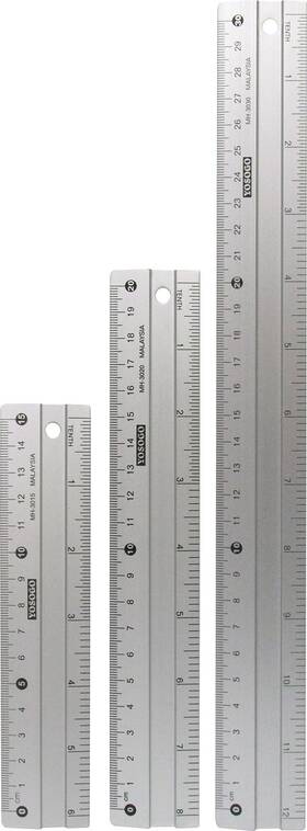 Yosogo 789330255587 Anti- Slip Aluminum Rulers For Drawing Set Of 3 Pieces 6 8 And 12 Inch -