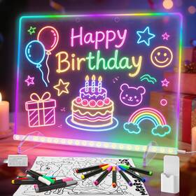 Youlisn Shenzhen Technology Co. Ltd 445017525505 Led Drawing Board With 14 Highlighters Note Boards Colors 16 Inch T