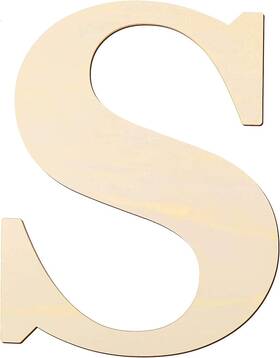 Yronty 741157774740 12 Inch Wooden Letters S 1/5 Thick Blank Unfinished Wood Letter
