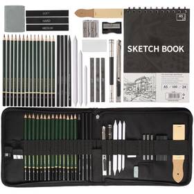Mcsm35ch Yucanuva 36 Pack Sketch Drawing Kit Pencils With Sketchbook Graphite And Ch