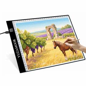 Yuzamoor 742404997066 A4 Led Light Pad For Tracing And Weeding Vinyl 3 Levels Illumination Copy Ligh