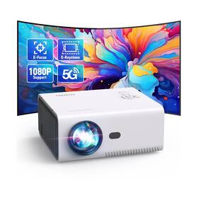 Yuzino 765373952089 Projector With Wifi And Bluetooth Electric Focus/keystone/zoom Y