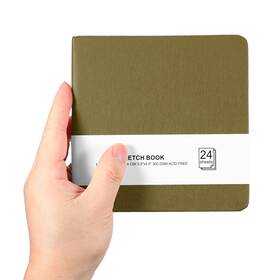 Zaplyte 614553330097 5.5x5.5 Inch Small Sketchbook Mini Watercolor Paper Pad Brown