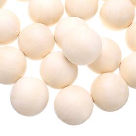 Zaplyte 634149589470 25 X Wooden Round Balls 1-3/8 Inch 35mm Unfinished For Diy Project